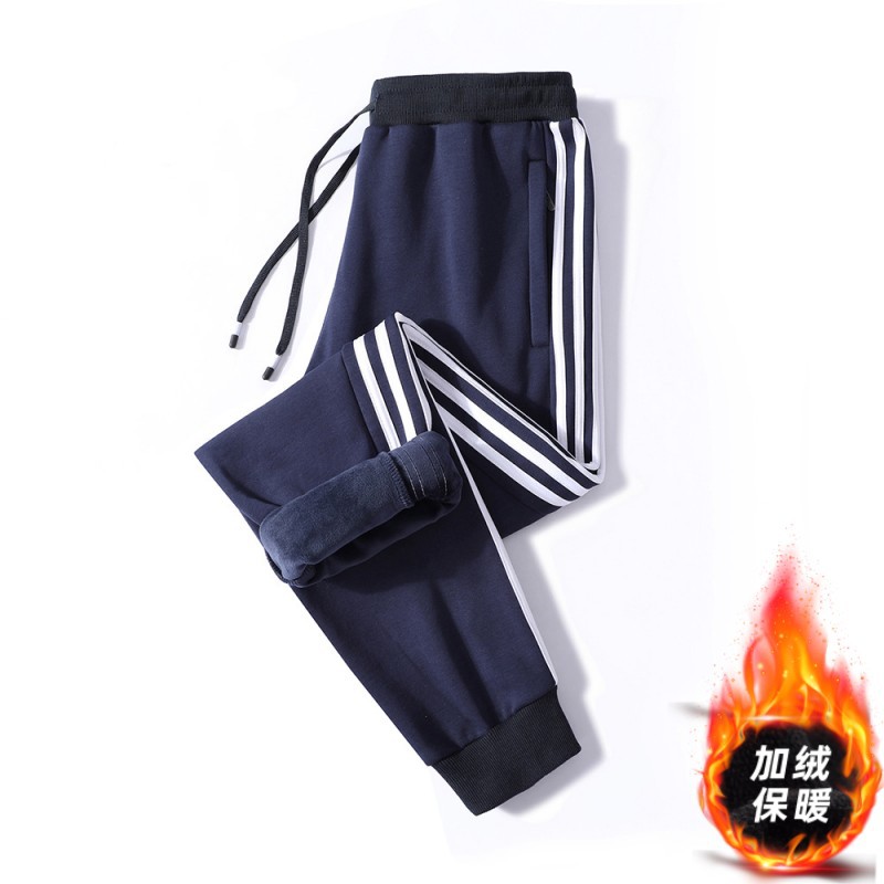 Algodón puro de cuatro colores L - 8XL grasa 95 algodón 2023 nuevo otoño y invierno para hombres tres barras sueltas y veludo