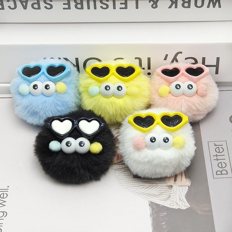 Любовь очки меховые шарики готовый букет аксессуары Обувь сумка декоративная волосатая заколка для волос Аксессуары для одежды брелок