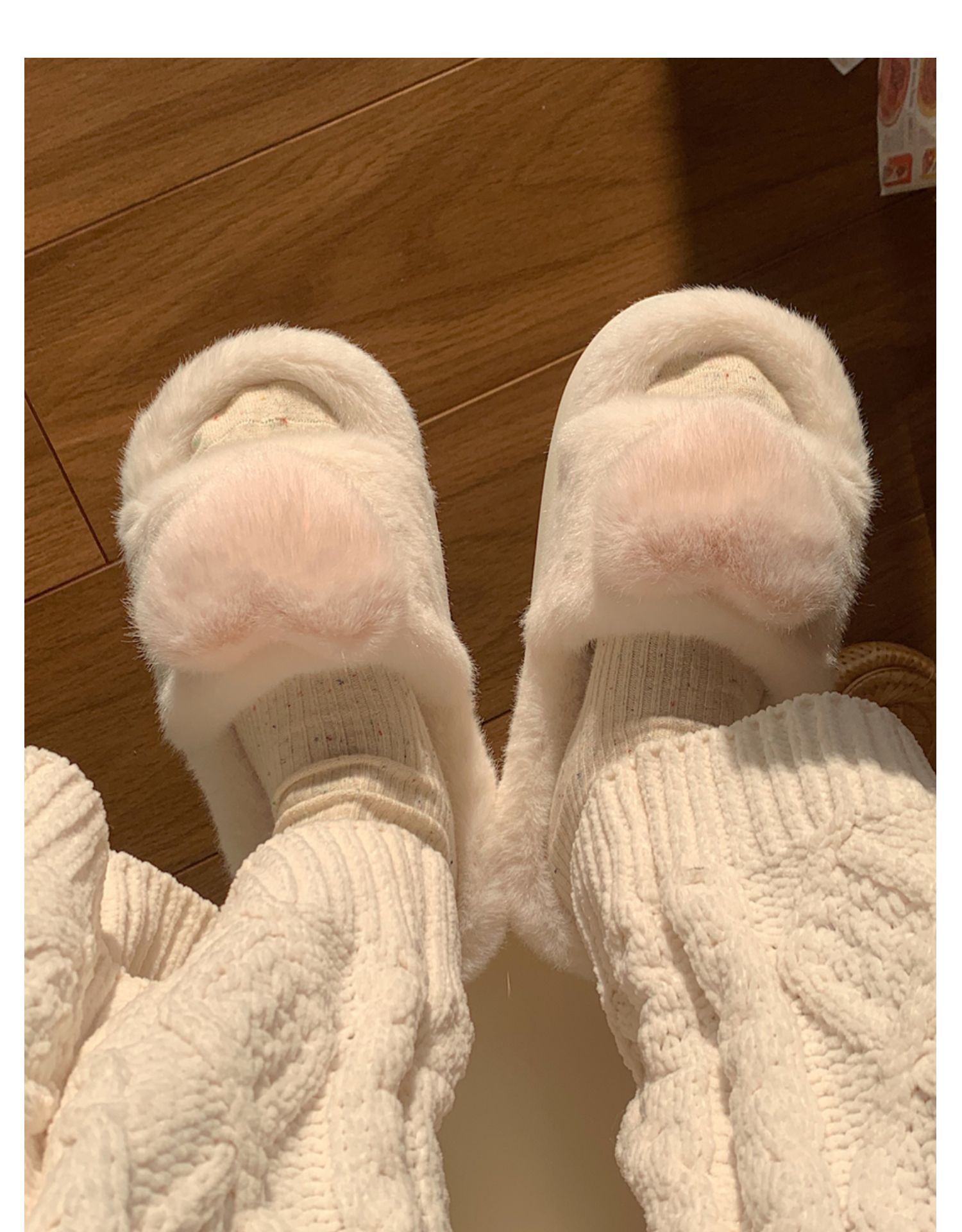 Scarpe da casa da donna morbide e traspiranti leggere e regolabili primaverili in velluto_voghion.com