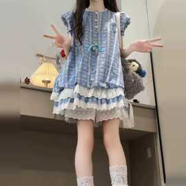 女童2026新款洋气裙子时尚百搭连衣裙中大童裙子女夏季jk制服正版