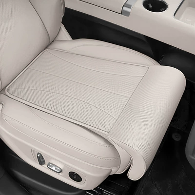 Car Seat Cushion Upgraded with Thickened Leg Rest, Integrated Extended Leg Rest, Suitable for All Seasons, Comfortable Leg Rest, Queen Seat Cushion (Multi-function pad) - thin-section-baisha-apricot