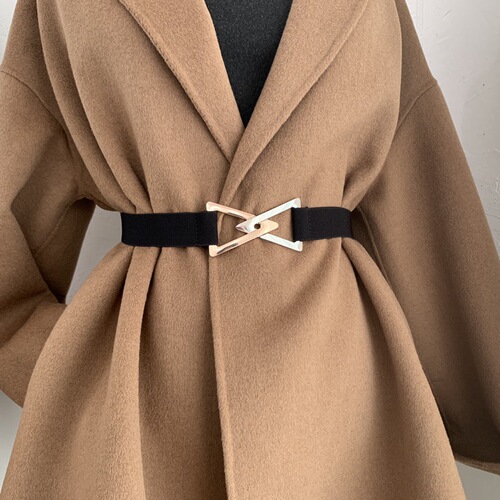 Wholesale Korean style triangular buckle waistband, simple, fashionable and versatile belt for women, elastic elastic waist, slimming
