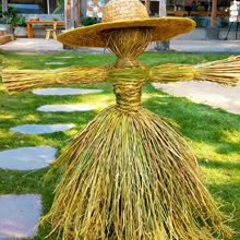 稻草人工艺品稻草假人农田活动场景布置户外拍摄手工编织偶装饰