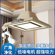 麻将室吸烟净化排烟灯棋牌室吸烟灯空气净化器麻将机升降吊灯专用
