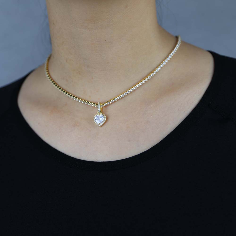 N637 铜 3mm锆石链 41+10cm $15.99 包