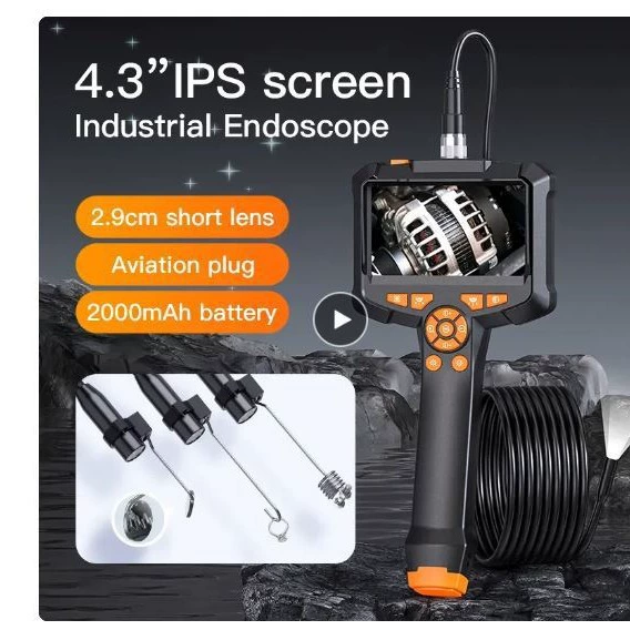 4,3-дюймовый промышленный эндоскоп для труб с экраном 5,5 двойной объектив HD портативная Автомобильная камера для ремонта