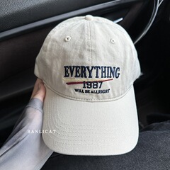2023新品アメリカレトロ水洗いコットン刺繍アルファベット野球帽子男女のひさしが顔を見せているアヒルの舌帽
