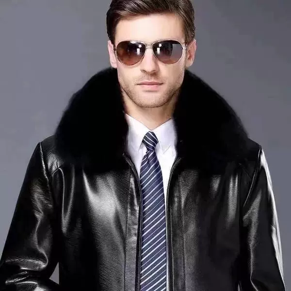 802 black-(lapel) plus velvet + detachable fur collar