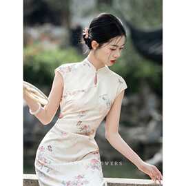 盼春 新中式改良旗袍女2025年夏新款绝美订婚礼服送考日常连衣裙