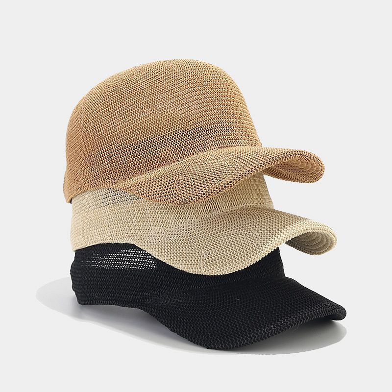 Gorra De Béisbol De Aleros Curvos De Color Sólido De Estilo Simple De Vacaciones Para Mujeres display picture 1