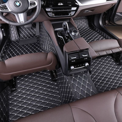 307 full coverage car | Ayaqaltılar (Kovriklər) - main-drivers-side-panel-huiqi-black-with-white-stitching-mega-discount-sale