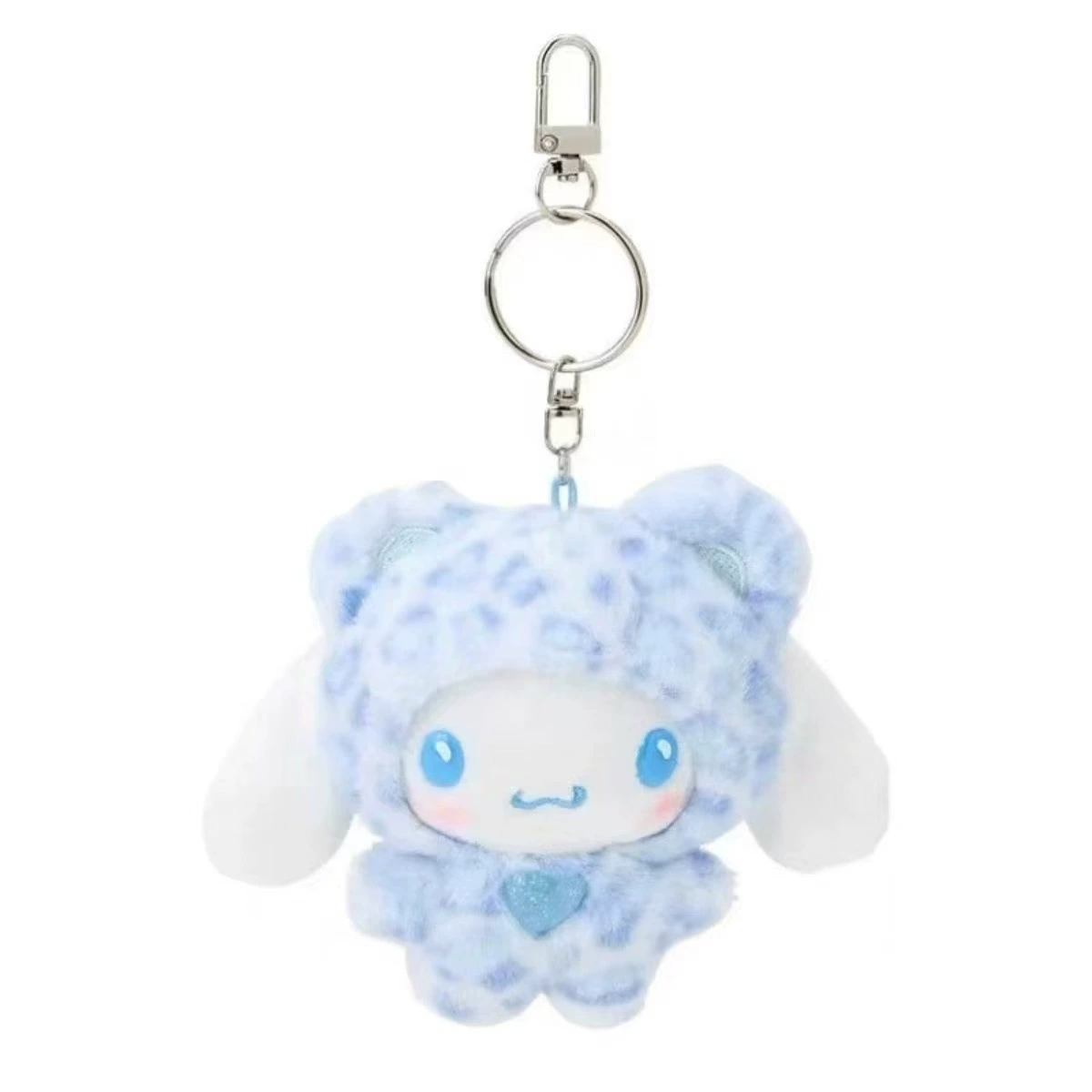 Плюшевый брелок Sanrio Hello Kitty леопардовый принт с бисерной цепочкой, 23 г