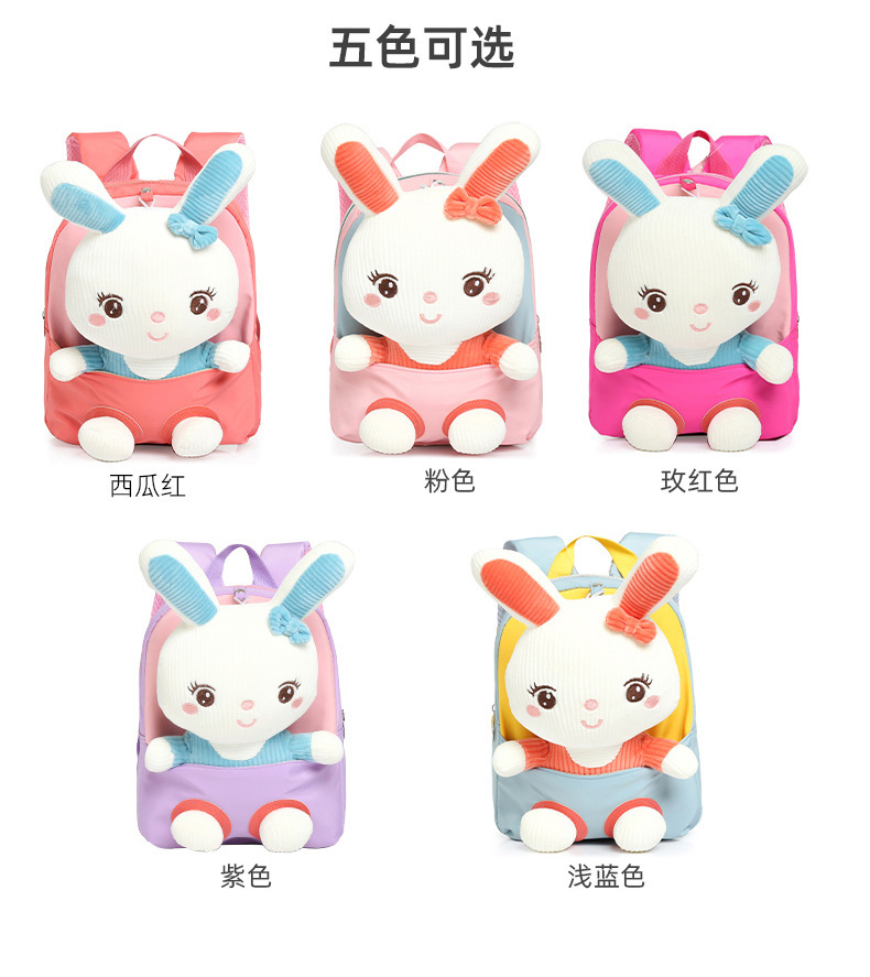 2021 New Cartoon plush children's small backpack, lightweight schoolbag for kindergarten babies, and backpacks for boys and girls traveling Specification drawing