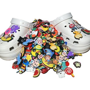 Cross-border spot hole shoes flower shoe buckle diy accessories croc shoes flower 50 100 models do not repeat random mix