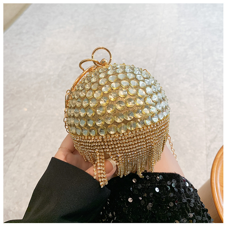 2025 nuevo bolso de cena para mujeres bolso de cena de alto nivel bolso de diamantes bolso de mano universal bolso de moda esférico