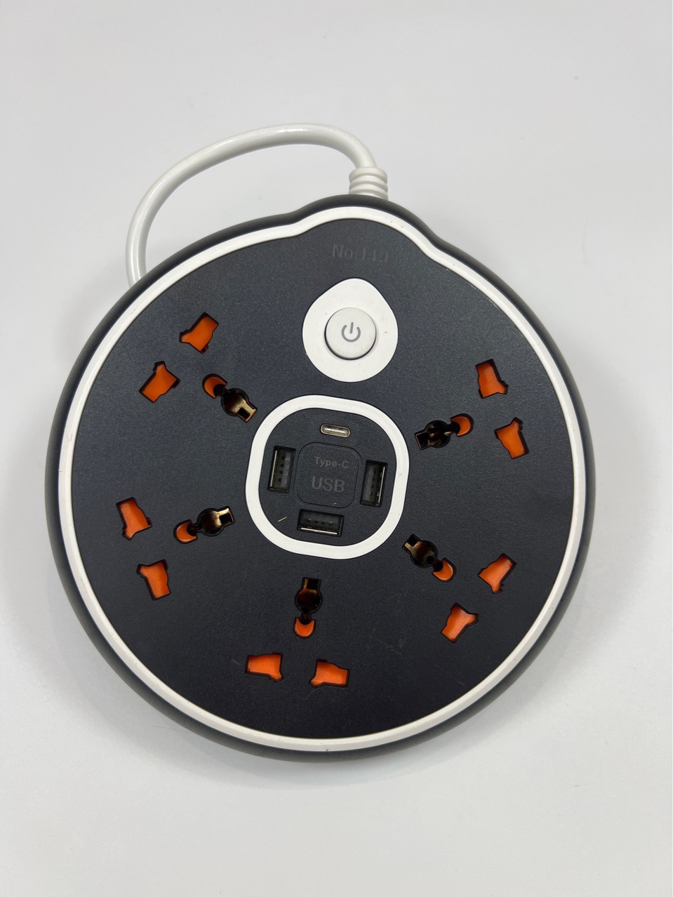 Agujero universal redondo con enchufe de puerta de protección USB transfronterizo internacional universal enchufe de fila multiplaca de extensión comercio exterior