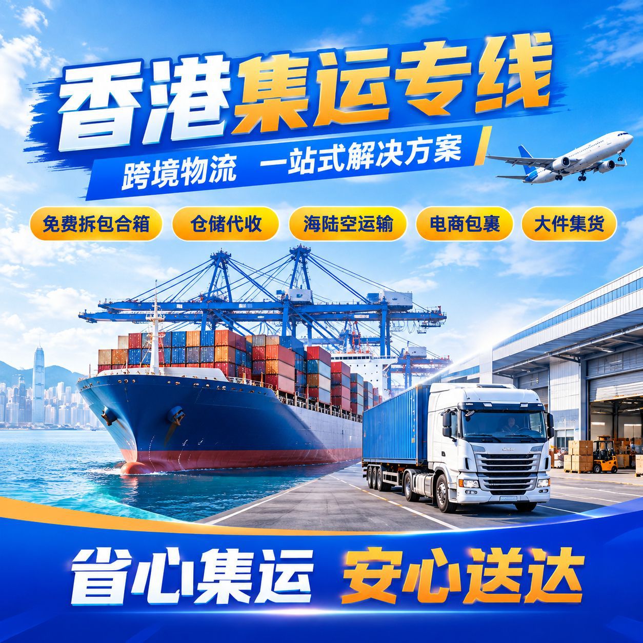 香港专线货运化妆品国际快递敏感普货空运大件集运到门双清包税