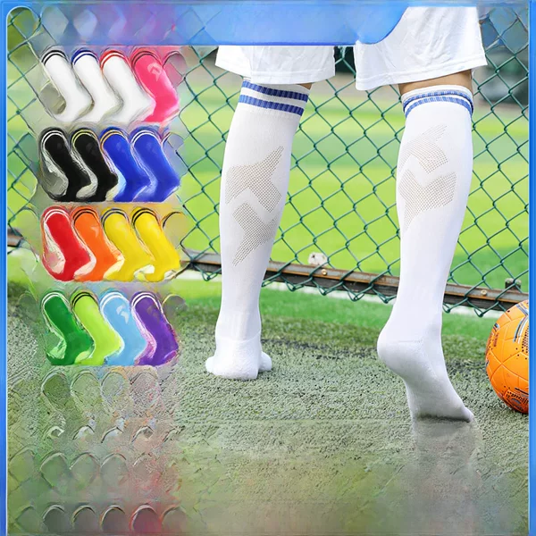 Cross-border thin high-barbed football socks men's children's knee-high breathable student professional sports football socks long-barbed men's