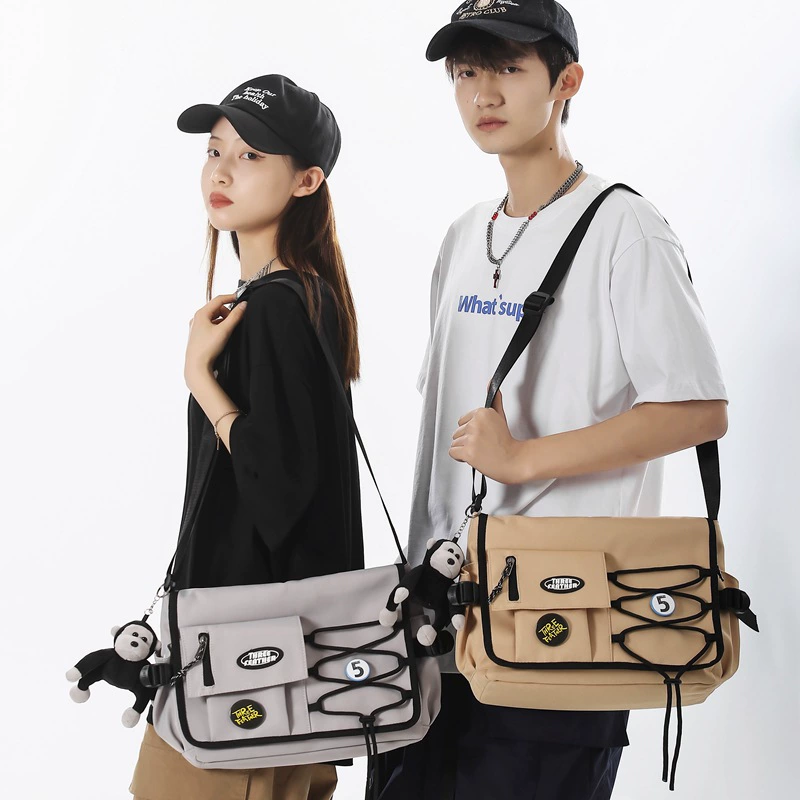 Capacious one-shoulder bag for beloved, linen bag, study bag, shoulder bag for leisure, wholesale, for students