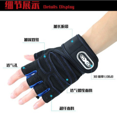 Gym Half Finger Gloves for Men and Women, Protective, Non-slip Wrist Wraps, Barbell Cycling Sports Equipment Training Gloves, Foreign Trade and Cross-border