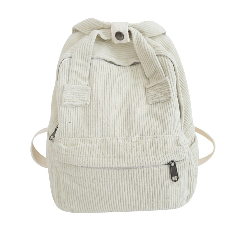 Mochila de pana para mujer 2024 primavera nueva mochila de pana casual mochila de viaje simple