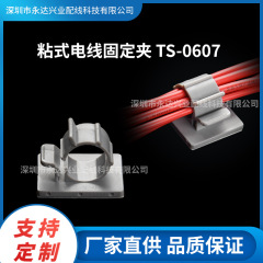 TSシリーズのバック接着式のケーブルクリップは、粘着式のバンド固定座の穴を開けない電線固定器のラインカードから調整できます。