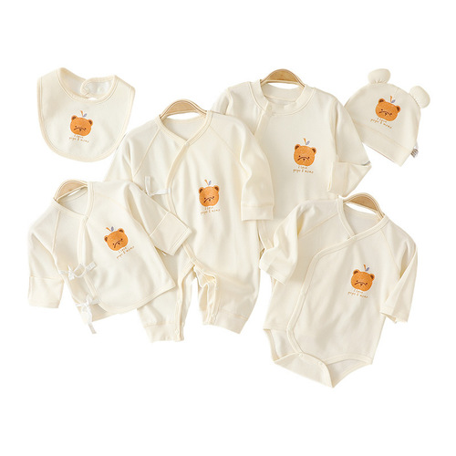 Baby clothes, newborn pure cotton boneless crawling clothes, half-back clothes, newborn baby long-sleeved clothes