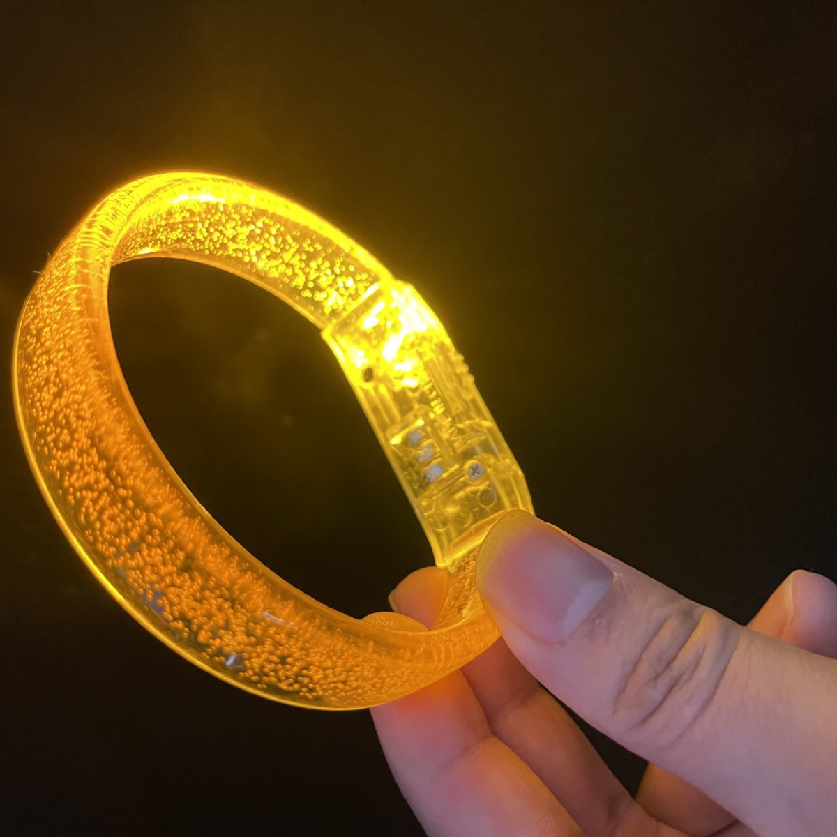 Pulsera Luminosa para Conciertos, Pulsera LED Intermitente con Forma de Estrella y Burbuja, Accesorios Fluorescentes para Eventos, Personalizable