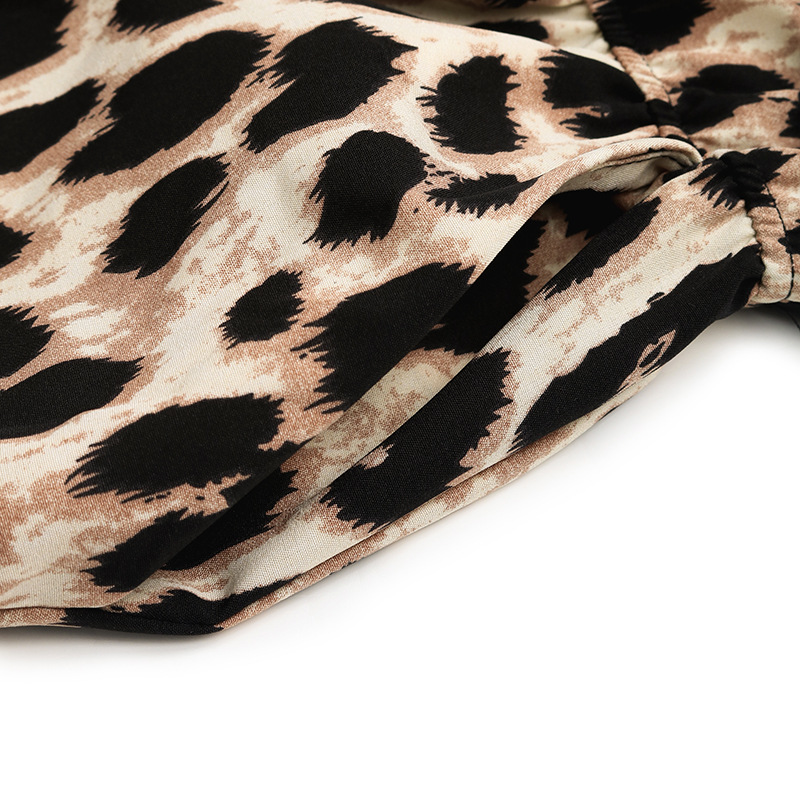 Summer Jumpsuit Tied High Waist Leopard Print Jumpsuit