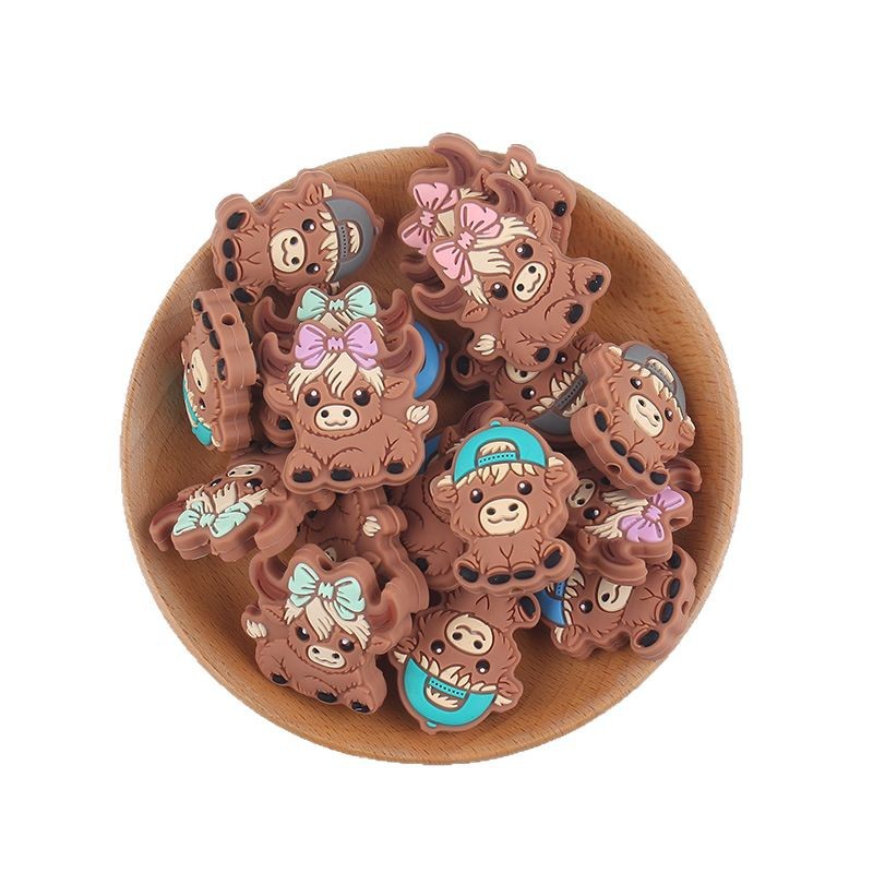 Nuevo estilo Yak Brothers cuentas de silicona dibujos animados cuentas sueltas joyas red creativa cadena de teléfono rojo di cuentas bolígrafo