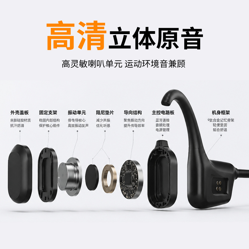 OEM personalizado al por mayor conducción ósea auriculares Bluetooth deportes correr nadar impermeable inalámbrico estéreo