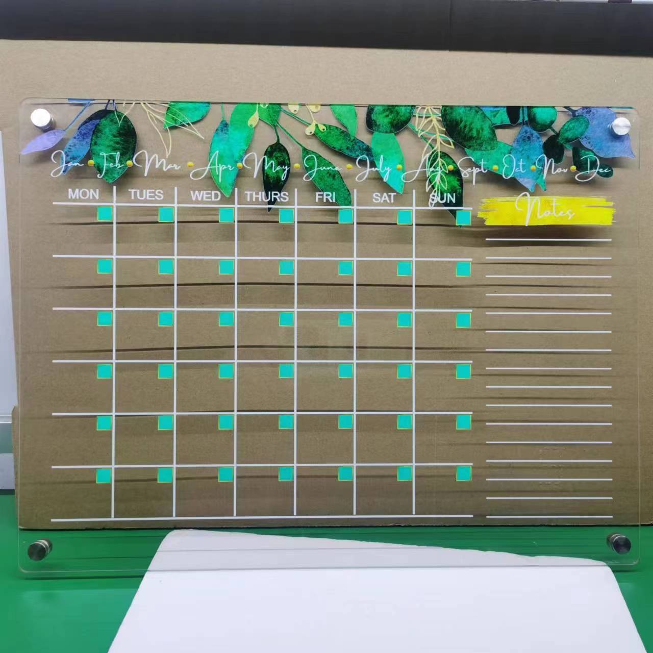 Aitee acrílico magnético seco borrar tablero calendario adecuado para refrigerador transparente seco borrar calendario adecuado para refrigerador image 23