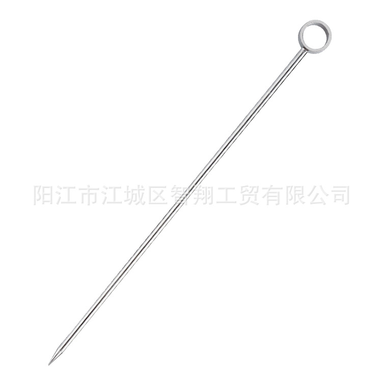 Cruz-frontera 304 Acero inoxidable fruta palo fruta aguja barra cóctel decorativo palo Oliva confitada metal vino palo