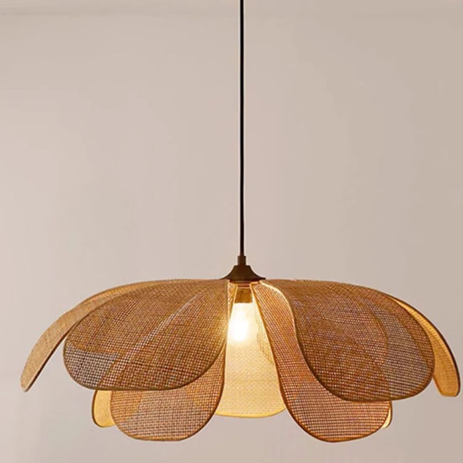Estilo japonés <unk> viento silencioso tejido a mano sala de té Zen sala de estar dormitorio comedor vivienda creativa liendel de pétalos de vid