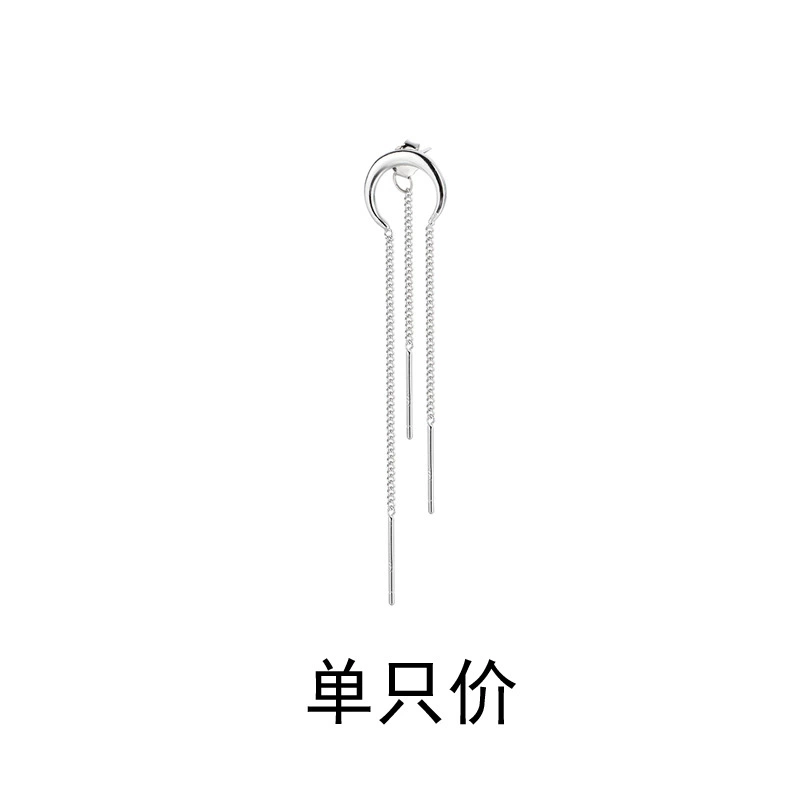 Серьги-подвески SiJing Platinum с Tassel, стиль кривого кисточкой, двойное ношение, длина 6 см, тренд 2025 года