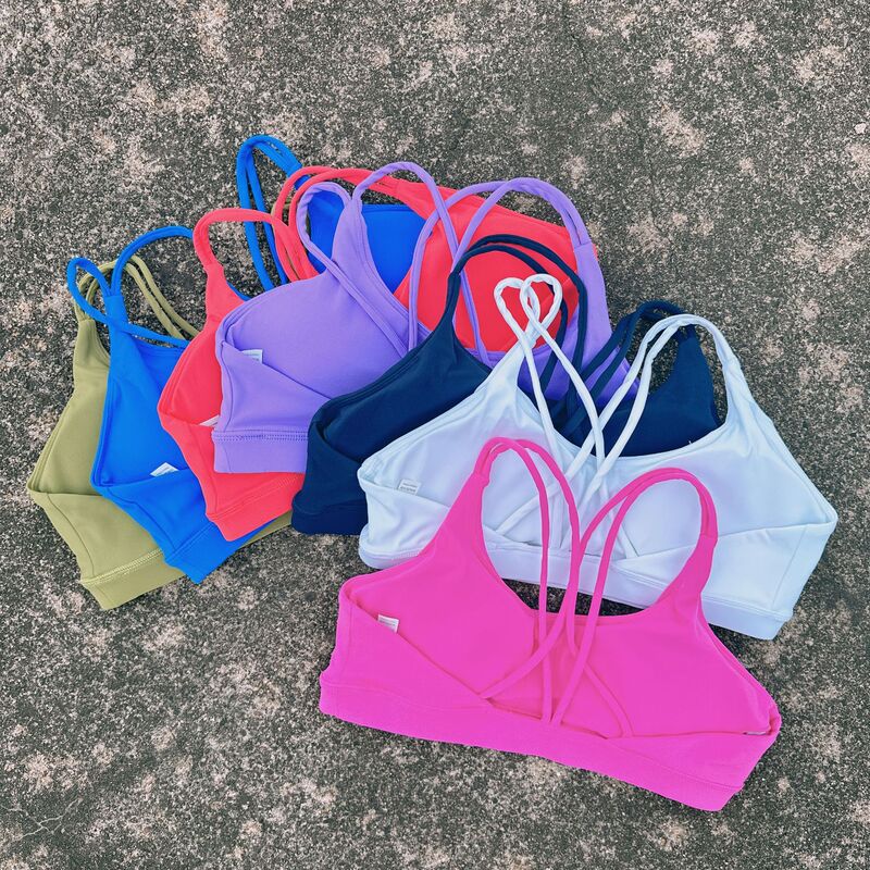 New Naked Fitness Bra European and American Shock-proof Tight-fit Quick-drying Yoga Suit Outer Wear Running Beauty Back Sports Underwear for Women