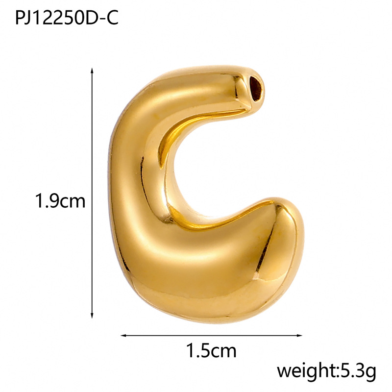 6g Weight Pendant Jewelry Making Type DIY Ornament Accessories Classification 1 Piece Quantity 304 Stainless Steel Material Letter Pattern All Seasons Season Plating Design Classic Style Style 1 Piece 304 Stainless Steel Letter Pendant DIY Ornament Accessories 4