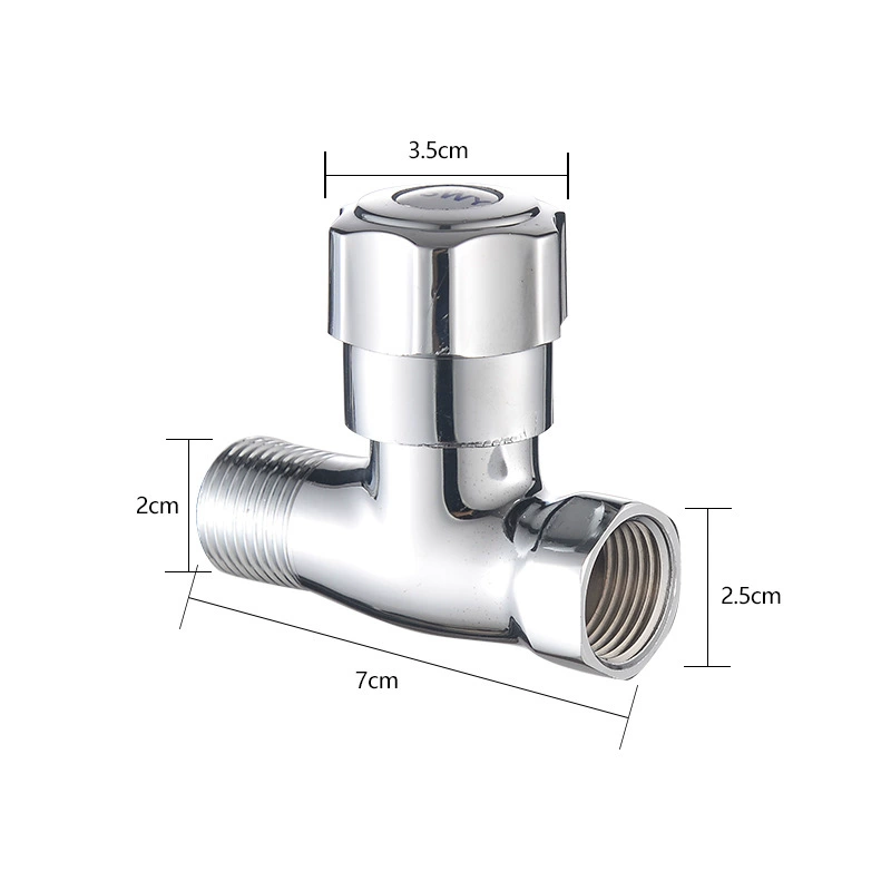Straight Water Valve 4‑Point, Copper Body, Threaded Inlet/Outlet, Inner or Outer Thread