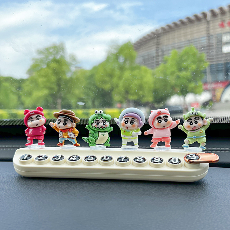 Versatile Xiaoxin Temporary Parking Number Plate for Women, Cute and Creative Personalized Car Moving Phone Plate, Aromatherapy Car Interior Decoration