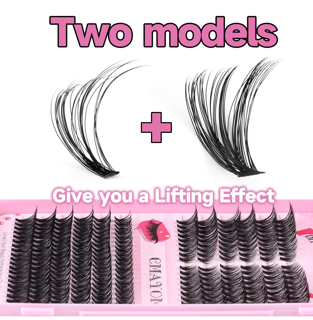 Natural Cluster Eyelashes Diy Segmental Faux Eyelash Extensions_voghion.com