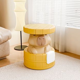 Creative Furniture Low Stool Cute Capybara Entryway Shoe-Changing Stool Sofa Side Table for Decoration