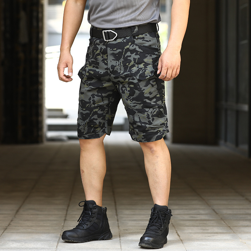 Pantalones de camuflaje tácticos de fanáticos militares de verano al aire libre urbano impermeable herramientas respirables pantalones de calzado