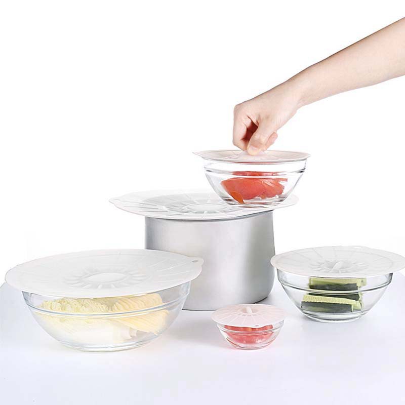 厂家批发 创意食品级真空保鲜盖5件套可拉伸 多功能密封保鲜碗盖