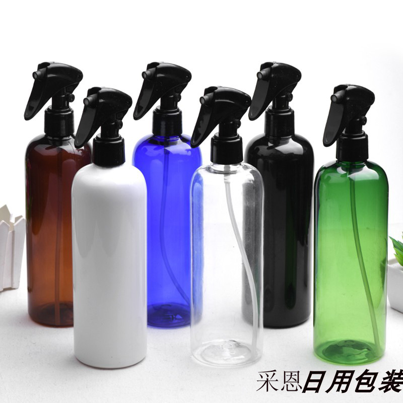 500ml圆肩瓶喷雾瓶手扣式喷枪 日本小老鼠喷雾瓶消毒水酒精瓶