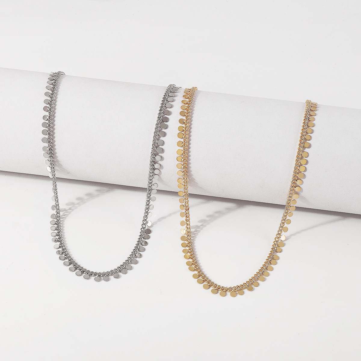 Fashion Round Copper Tassel Plating Necklace 1 Piece