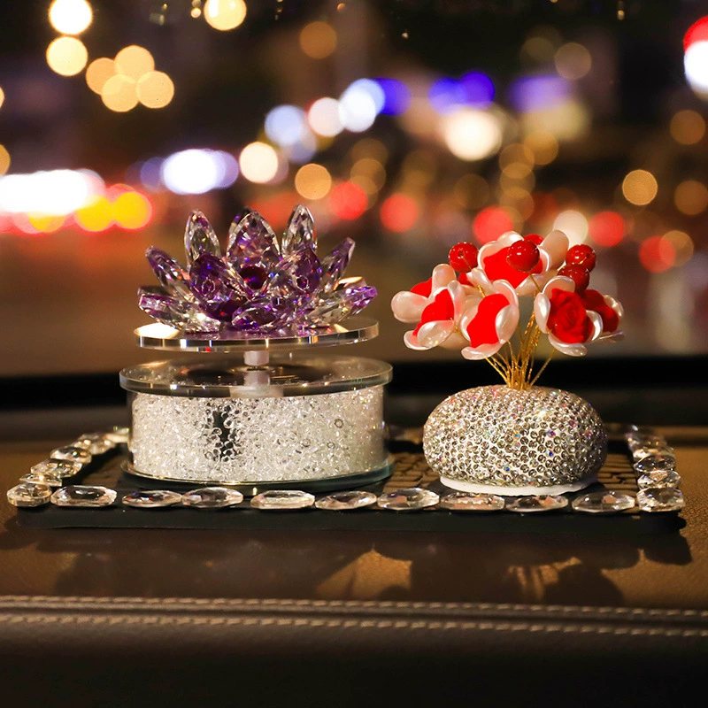 Floral automatic rotating perfume solar-powered
