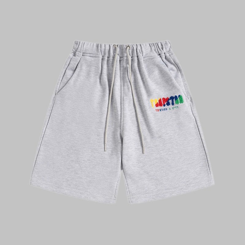 Comercio exterior transfronterizo Trapstar Arco Iris letras gradiente toalla bordado de manga corta Camiseta niebla calle pantalones cortos traje