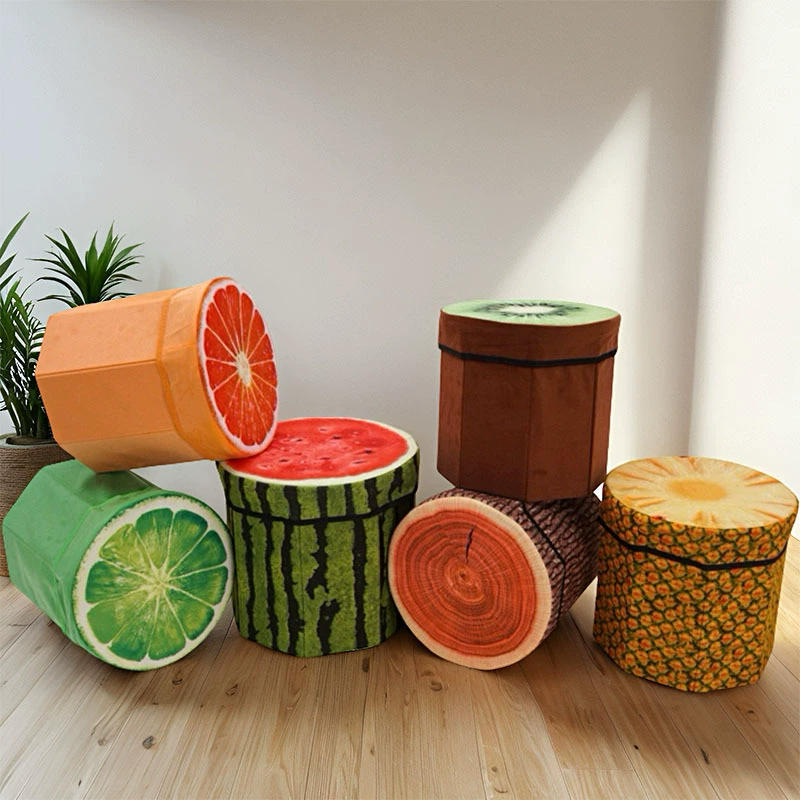Трансграничный Douyin популярный табурет для хранения фруктов, табурет для пенька на дереве, складной ящик для хранения, табурет для арбуза, детский табурет