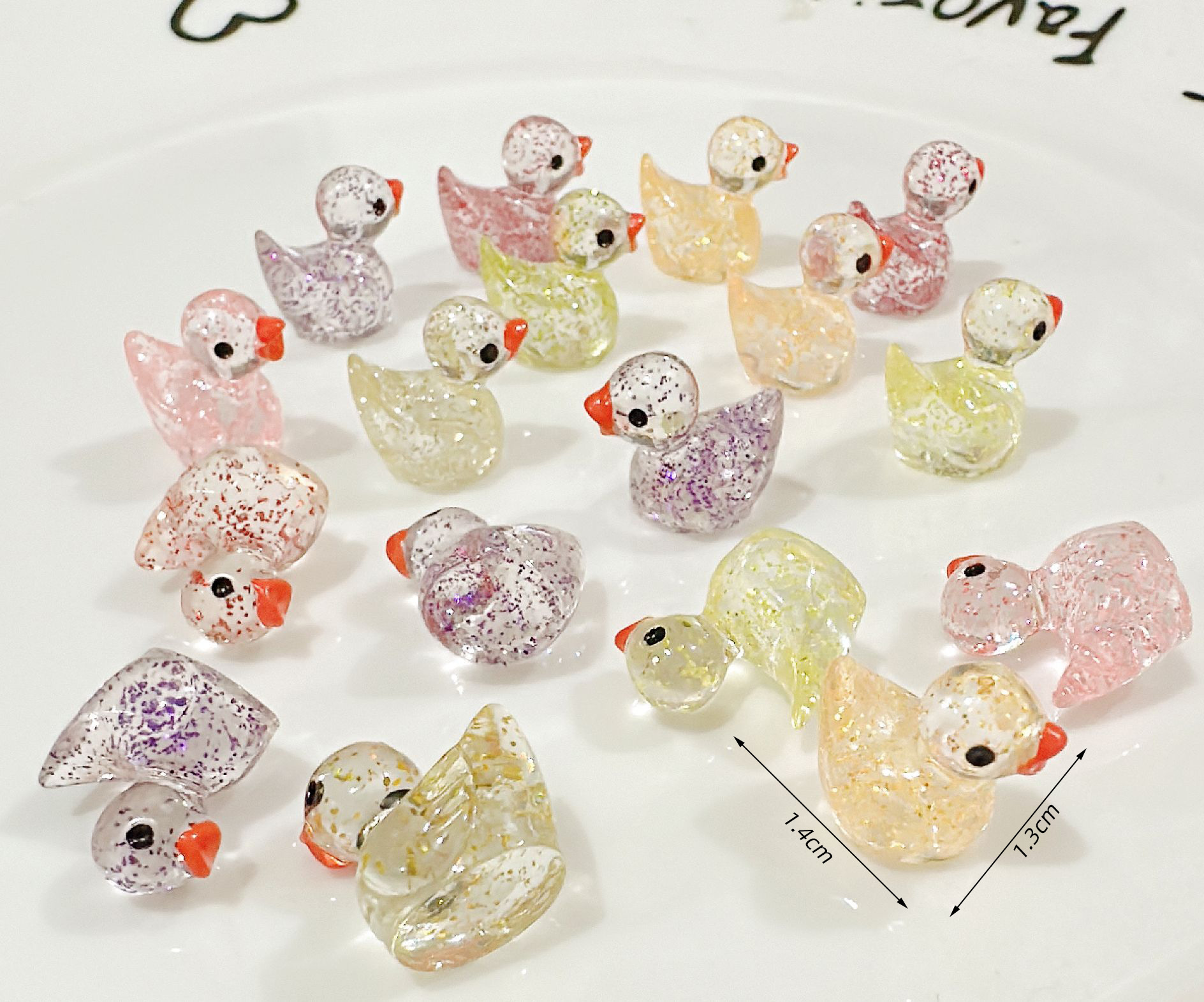 파인 글리터 야광 오리 1.4cm*1.3cm