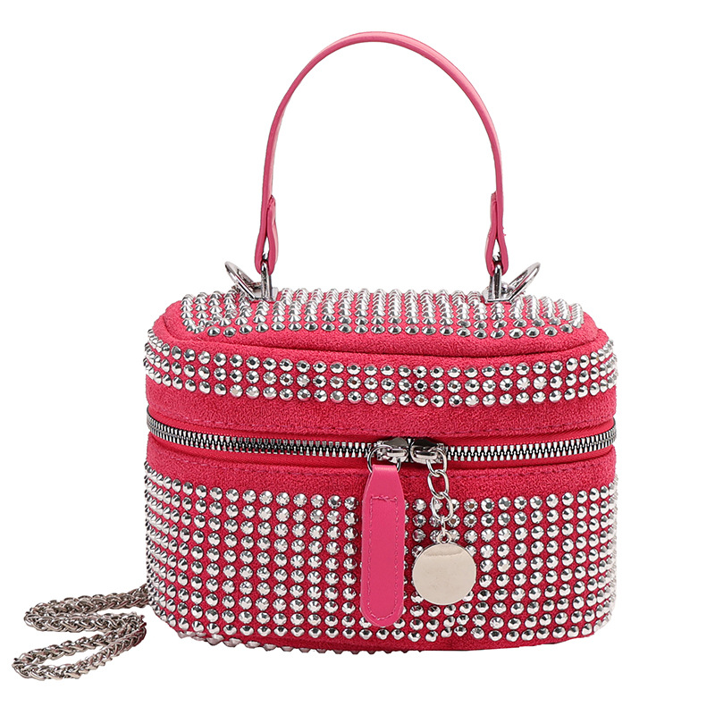 2023 bolso de diamantes de imitación diseño de nicho cadena crossbody bolso de gran capacidad para niñas personalizado ins bolsa de cosméticos